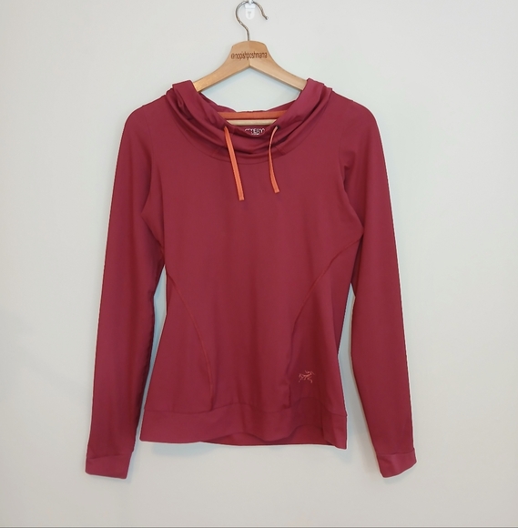Arc'teryx Verana Long Sleeve Cowl Neck Pullover Red Size XS - Picture 1 of 7